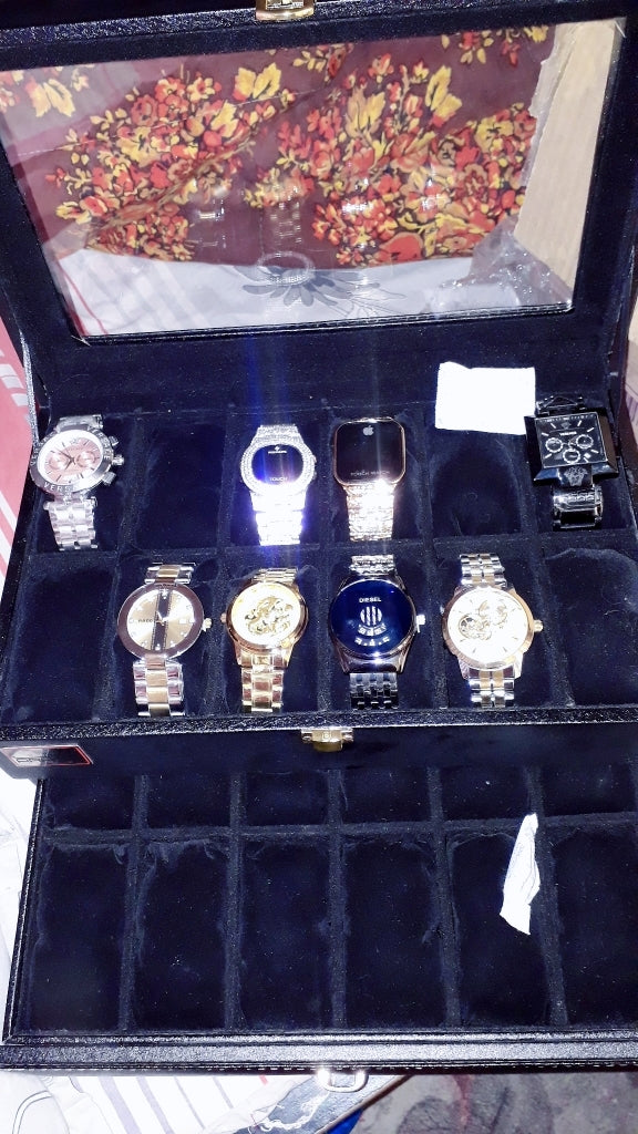 20 Slots 2 Layer PU Leather Watch Box